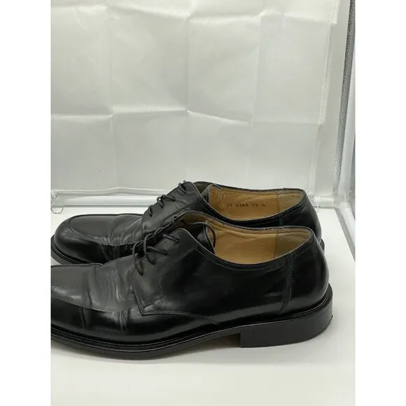 Johnston &amp; Murphy Black Lace Up Shoes Made In Italy ( Model #15-5265) Size 12