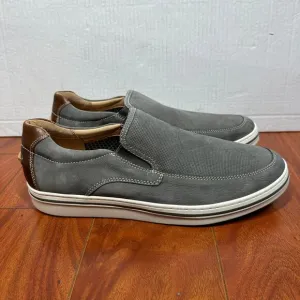 Johnston &amp; Murphy Bowling Moc Venetian Men's 12M Gray Memory Foam Slip On Shoes