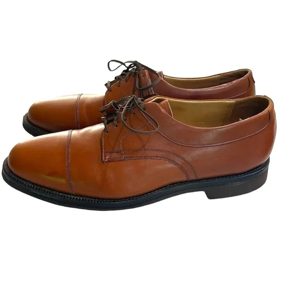 Johnston &amp; Murphy Brown Leather Lace Up Oxford Leather  Shoes SZ 11