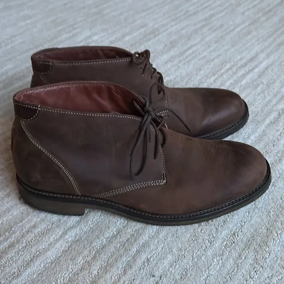 Johnston &amp; Murphy Copeland Chukka Boot Tan Oiled Full Grain Size 8