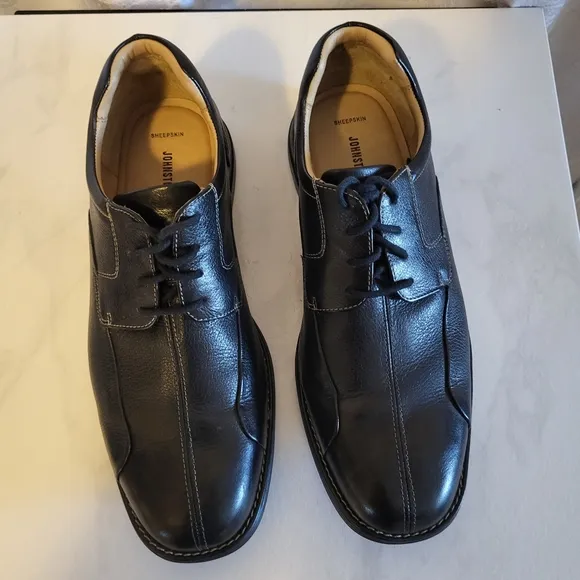 Johnston &amp; Murphy Men's Shuler Bicycle Oxford Shoes, Size 10.5m, Black