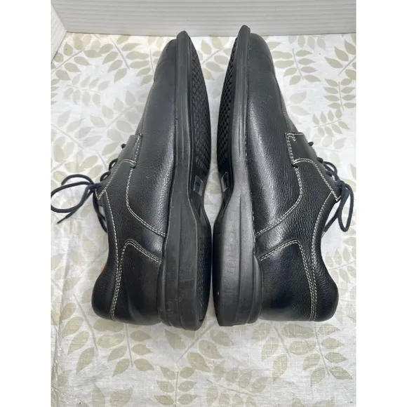 Johnston &amp; Murphy Shuler Bicycle Men's Size‎ 10 W Black Leather Shoes  20-7222