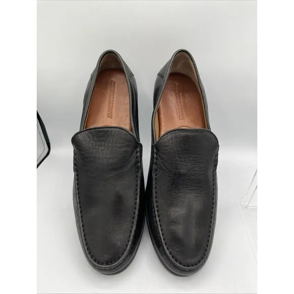 Johnston Murphy Men's 11M Hawkins Venetian Glove Black Leather Loafer  Sheepskin