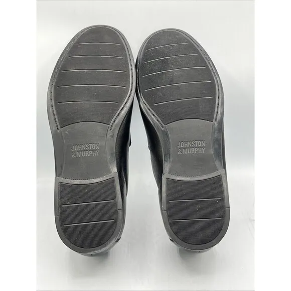Johnston Murphy Men's 11M Hawkins Venetian Glove Black Leather Loafer  Sheepskin