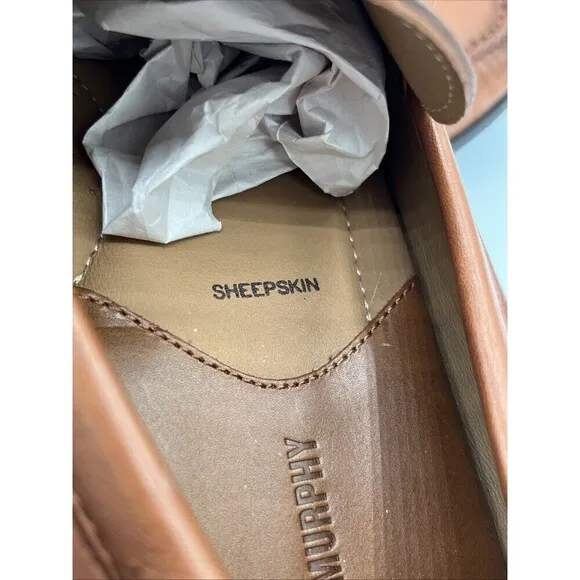 Johnston Murphy Men's 11M Hawkins Venetian Glove Leather Loafer Cognac Sheepskin