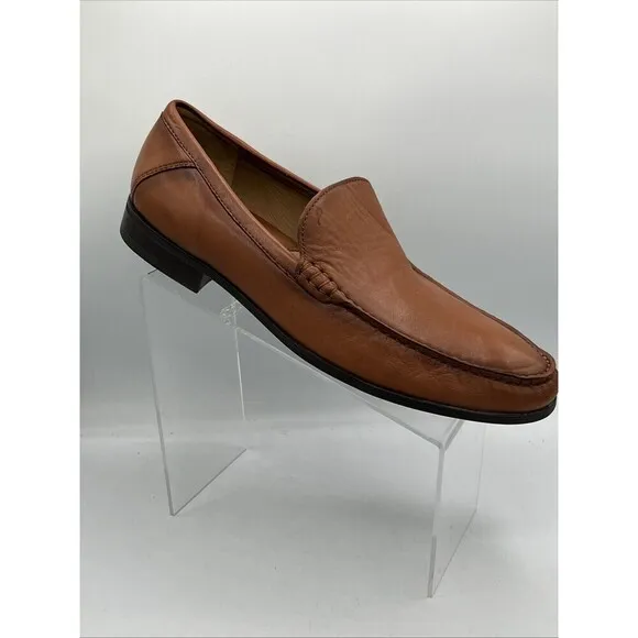 Johnston Murphy Men's 11M Hawkins Venetian Glove Leather Loafer Cognac Sheepskin