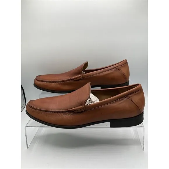 Johnston Murphy Men's 11M Hawkins Venetian Glove Leather Loafer Cognac Sheepskin