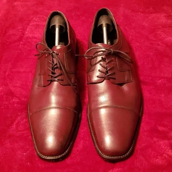 JOHNSTON &amp; MURPHY J. Murphy Novick Burgundy Cap Toe Shoes | Size‎ 13M 59-11703