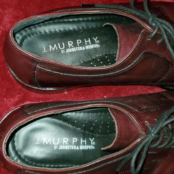 JOHNSTON &amp; MURPHY J. Murphy Novick Burgundy Cap Toe Shoes | Size‎ 13M 59-11703