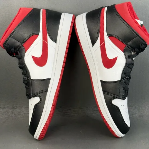 Jordan 1 Mid Gym Red Black White athletic sneaker shoes men’s size 11