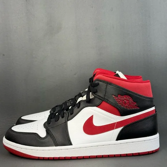 Jordan 1 Mid Gym Red Black White athletic sneaker shoes men’s size 11