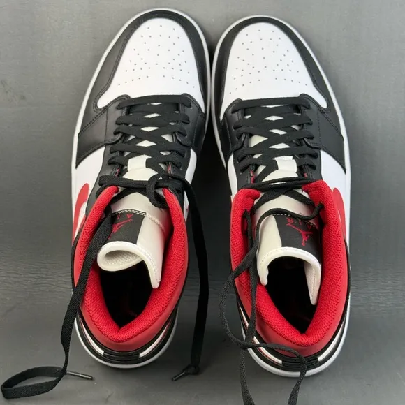 Jordan 1 Mid Gym Red Black White athletic sneaker shoes men’s size 11