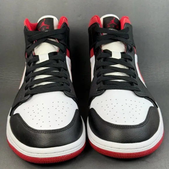 Jordan 1 Mid Gym Red Black White athletic sneaker shoes men’s size 11