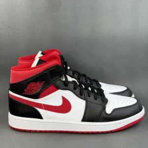 Jordan 1 Mid Gym Red Black White athletic sneaker shoes men’s size 11