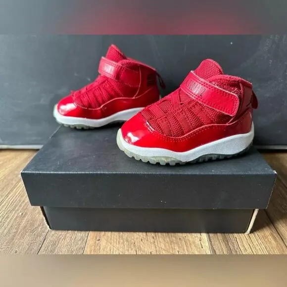 Jordan 11 Retro 'Win Like 96', Gym-Red, Toddler, Size 5C, Preowned