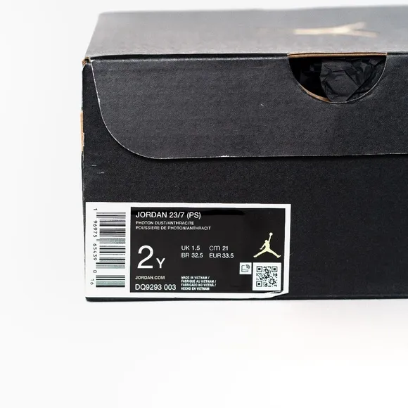 Jordan 23/7 'Photon Dust Anthracite' Little Kids' Shoes Size 2Y