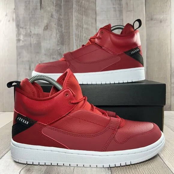Jordan Fadeaway GS Boys' Mid Top Sneaker Shoes Gym Red White Size 6Y AO1331-600