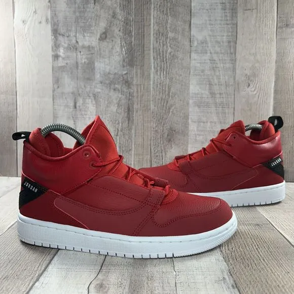 Jordan Fadeaway GS Boys' Mid Top Sneaker Shoes Gym Red White Size 6Y AO1331-600