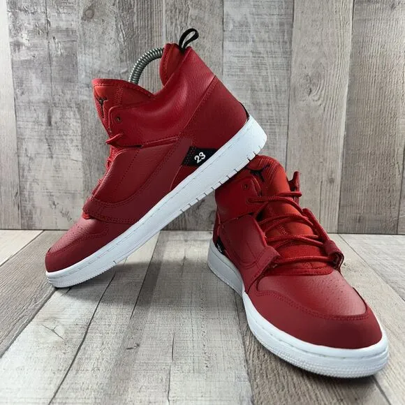 Jordan Fadeaway GS Boys' Mid Top Sneaker Shoes Gym Red White Size 6Y AO1331-600