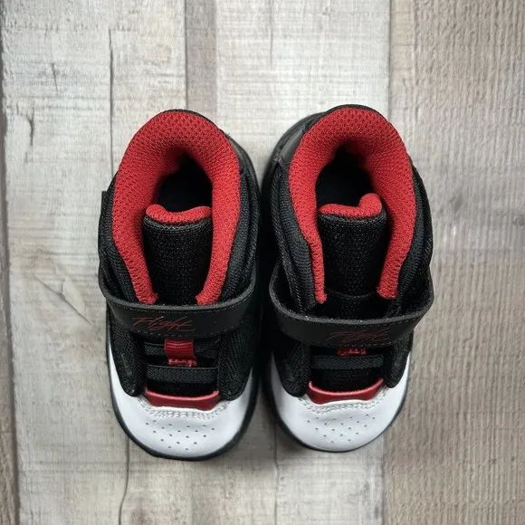 Jordan Max Aura 4 (TD) Baby's Sneaker Black Gym Red-White Size 5C DQ8402-061