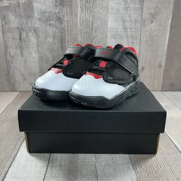 Jordan Max Aura 4 (TD) Baby's Sneaker Black Gym Red-White Size 5C DQ8402-061