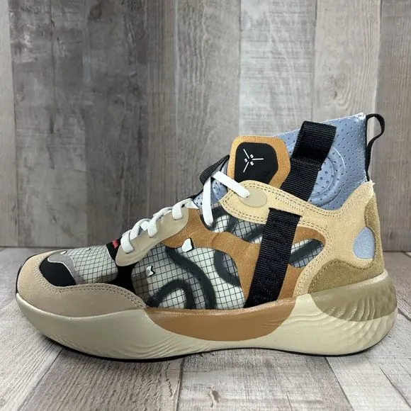 Jordan Men's Delta 3 SP Basketball Shoes Mid Top Sneakers Driftwood Brown Size 7