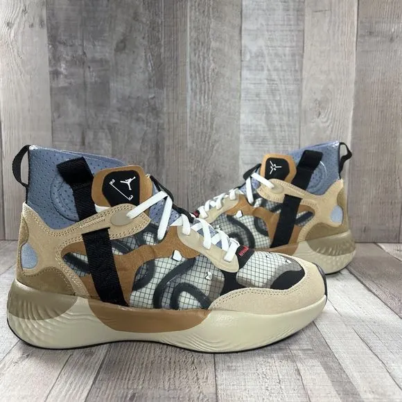 Jordan Men's Delta 3 SP Basketball Shoes Mid Top Sneakers Driftwood Brown Size 7
