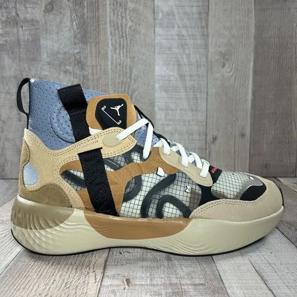 Jordan Men's Delta 3 SP Basketball Shoes Mid Top Sneakers Driftwood Brown Size 7