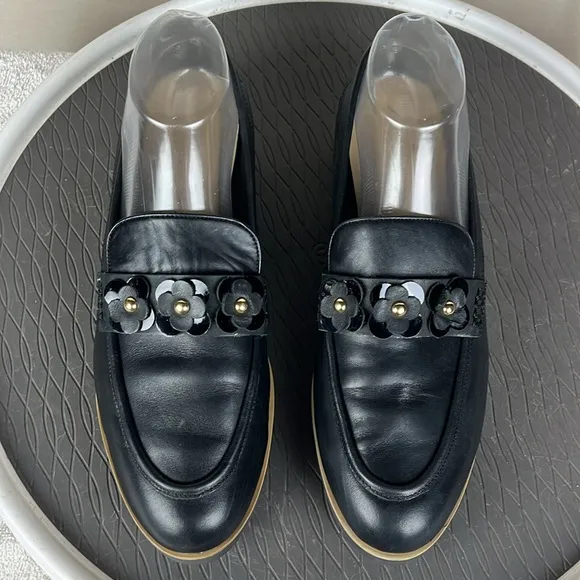 KATE SPADE KARISA LEATHER LOAFER SHOES Floral Size 11M Slip on
