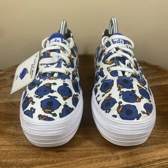 Keds Little Miss Bossy Womens Triple Deck White And Blue Size 7 Shoes