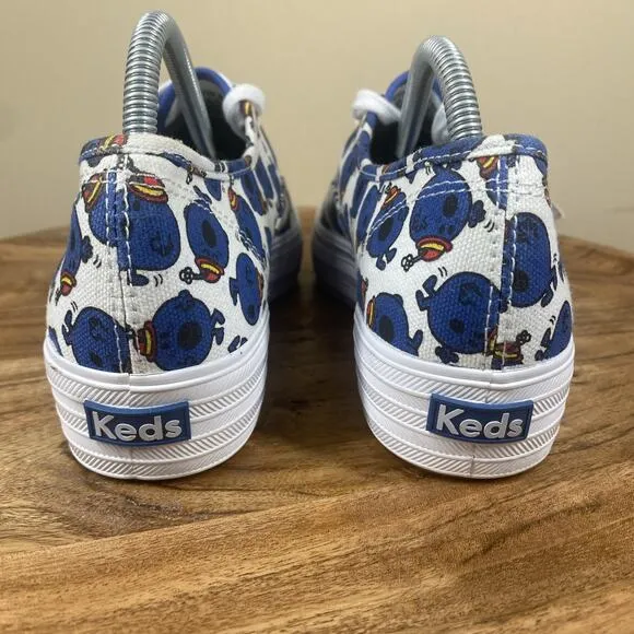 Keds Little Miss Bossy Womens Triple Deck White And Blue Size 7 Shoes