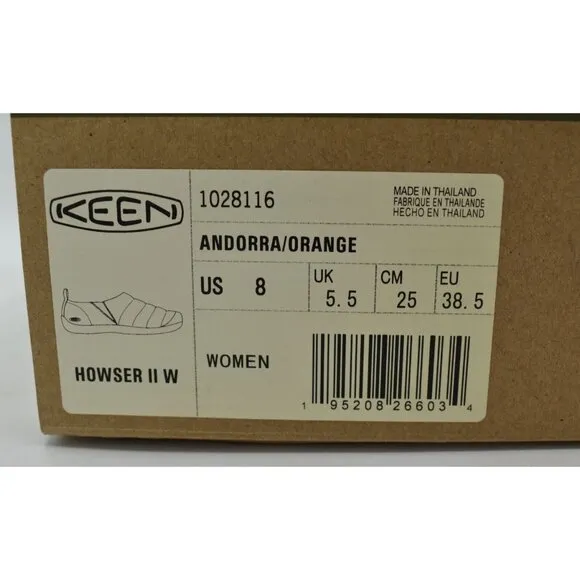 Keen Womens Size 8 Howser II Andorra Orange Slip On Shoes