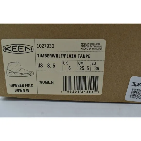 Keen Womens Size 8.5 Howser Fold Down Timberwolf Taupe Pull On Shoes