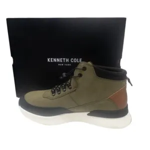 Kenneth Cole Men's Sneaker Boots Shoes High Top  Olive Green Size 8 9 10 13