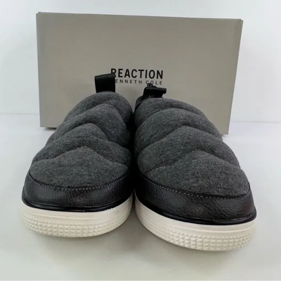 Kenneth Cole Reaction Mens Sz 11.5 Grey Ankir Quilted Slip-On Shoes