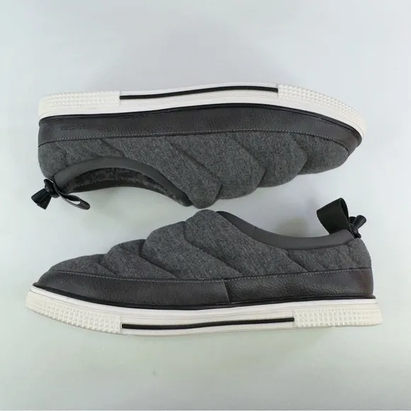 Kenneth Cole Reaction Mens Sz 11.5 Grey Ankir Quilted Slip-On Shoes