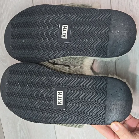 Kith Mens Fur Slippers slip on clog shoes sz  9.5
