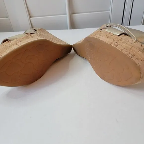 Kork-Ease Platforms - Sammi Wedge Slide Sandal - Size 10 - Great Condition