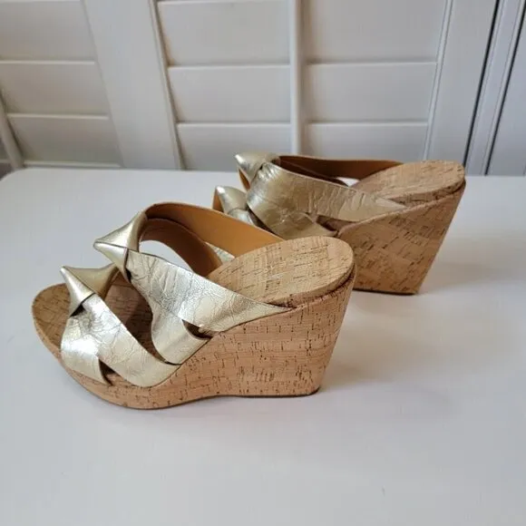 Kork-Ease Platforms - Sammi Wedge Slide Sandal - Size 10 - Great Condition