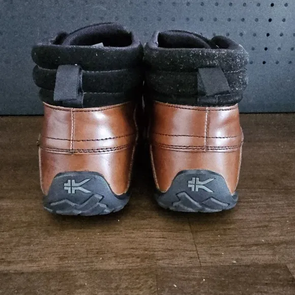 KURU Men's Quest Smokestack Brown Leather Cushioned Ankle Hiking Boots Size 9.5