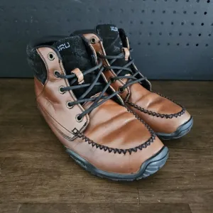 KURU Men's Quest Smokestack Brown Leather Cushioned Ankle Hiking Boots Size 9.5