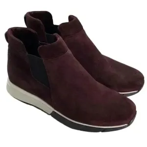 La Canadienne Chelsea Boots Shoes Women 10 M 42 Red Waterproof Suede Slip On