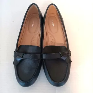 Land's End Comfort Slip On Shoes Loafer Flats Black US Size 9D Wide