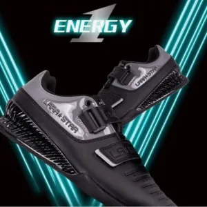 Lara Star Hook Loop Professional Male Powerlifting Shoes size 7 BLACK