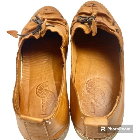 🍋LEMON N LIME Slip-on Leather Shoes In tan Size 41
