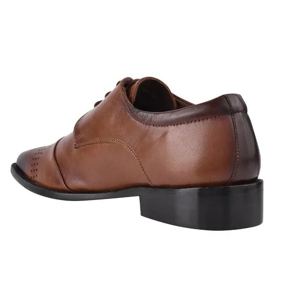 LIBERTYZENO Brown Leather Oxford Style Dress Shoes