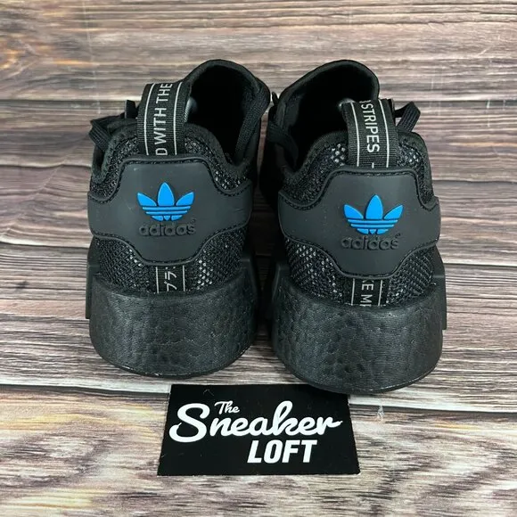 Like New Adidas‎ NMD R1 Men's Black Carbon Gray Running Shoes