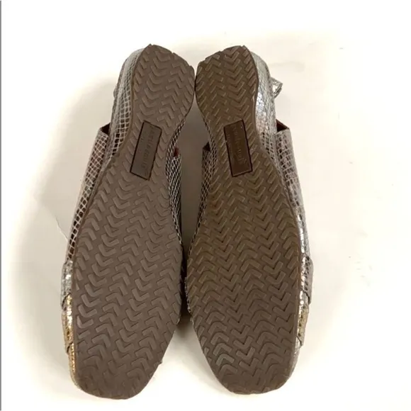 Like New Gentle Souls Metallic Snakeskin Leather Shoes Size 9.5