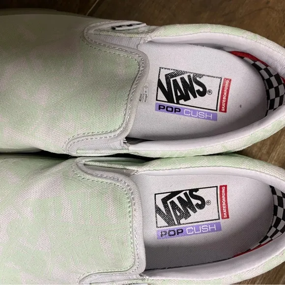 Like new! Vans PopCush Slip On 'Glow In The Dark' Low Skate Shoes