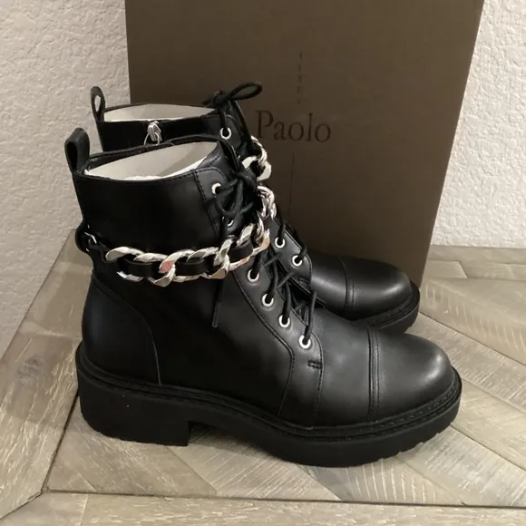 Linea Paolo Thexton Chain Lace-Up Boot (Women) 9.5M
